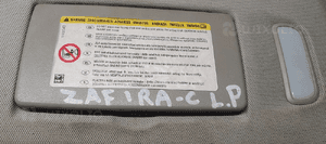 Słonecznik osłona przeciwsłoneczna lewa Opel Zafira C 5
