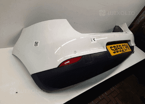 } ZDERZAK TYŁ TYLNY RENAULT MEGANE III 3 OV369 BIAŁY PDC CZUJNIKI 5D 5 DRZWI HB 5