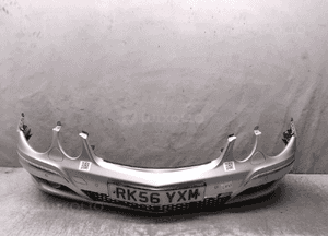 Zderzak przód przedni mercedes benz W211 e klasa lift fl elegance 744 srebrny pdc czujniki halogeny 1