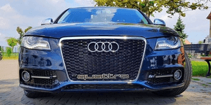 Emblemat QUATTRO Logo Napis 100% Stal Nierdzewna AUDI Gril Atrapa 1