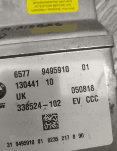 BMW I3 MODUŁ SENSOR AIRBAG 9495910 6