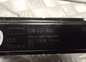 AUDI A3 8V PODNOŚNIK SZYBY PRAWY PRZÓD 8V4837462 RADOM 3