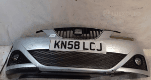 $ ZDERZAK PRZÓD PRZEDNI SEAT IBIZA 4 IV HALOGENY SREBRNY LS7Y 1