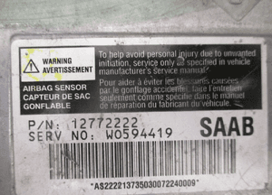 MODUŁ SENSOR AIR BAG SAAB 9-5 12772222 2