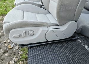 Fotele Elektryczne S-Line Welur Jasne Platin Hell Kanapa Nieskładana Niepodgrzewane Audi A4 B6 B7 Sedan Komplet 10