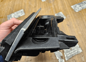 Popielniczka 2 DIN 8E0857951J 03S Klapka Wklad Carbon Srebrna Rybia Luska Audi A4 B6 B7 19
