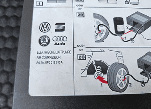 Zestaw Naprawczy Kola 8K9813685A 8P0012615A Pompka Plyn Klej Obudowa Audi A4 B8 Kombi Avant 17