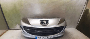 ^ ZDERZAK PRZÓD PRZEDNI PEUGEOT 207 EZRC SREBRNY HALOGENY 1