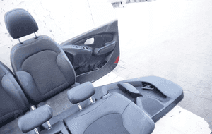 FOTELE SIEDZENIA GRZANE PRZÓD TYŁ PÓŁ SKÓRA HYUNDAI IX35 I 4