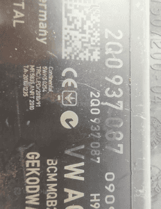VW AG STEROWNIK MODUŁ KOMFORTU BCM 2Q0937087 3