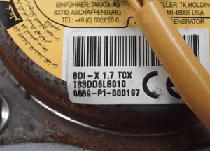 PODUSZKA PASAŻERA AIRBAG MAZDA 6 0589-P1-000197 GHP9 DOSTĘPNE 2 SZTUKI 4