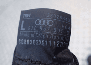 PAS BEZPIECZEŃSTWA LEWY TYŁ AUDI A2 8Z0857843 RADOM 3