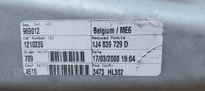 Mechanizm podnośnik szyby lewy tył VW GOLF IV 4 1J4839729D 1J4839755B 3