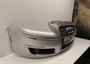 ^ ZDERZAK PRZÓD PRZEDNI AUDI A3 8P LIFT FL LY7W SRERBNY 2