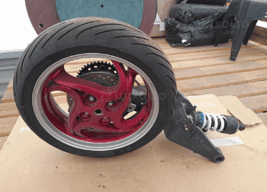 HONDA CB 1000 R SC60 08-16 WAHACZ TYŁ + TARCZA, KOŁO, AMORTYZATOR 1