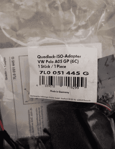 Adapter Quadlock ISO Volkswagen 7L0051445G 2