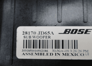SUBWOOFER GŁOŚNIK NISSAN QASHQAI I 28170JD65A 3