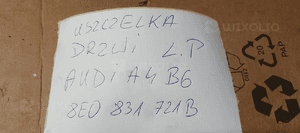 Uszczelka drzwi lewy przód przednia lewa Audi A4 B6 8E0831721B 6