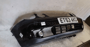 ^ ZDERZAK PRZÓD PRZEDNI DO VOLKSWAGEN VW POLO 9N LC9Z CZARNY HALOGENY 4