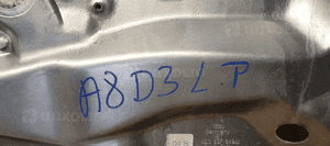 Mechanizm podnośnik szyby lewy przód Audi A8 D3 4E0837849B 6