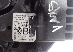 ALTERNATOR QASHQAI 1,6DCI 2015 ROK 23100 4BE0B 3