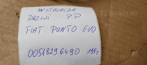 Wiązka instalacja drzwi prawy przód przednia prawa Fiat Punto Evo 00518296490 10