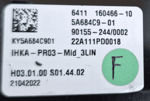 BMW G20 G80 Moduł Sterownik KLIMATYZACJI 160466 5A684C9 4