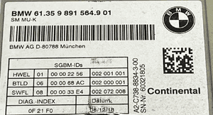 MODUL STEROWNIK FOTELA BMW G30 G11 9891564 ORG 2