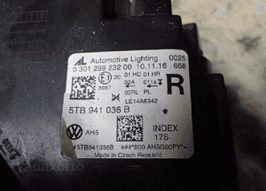 Lampa prawa vw touran 15- full led 5TB941036B 5