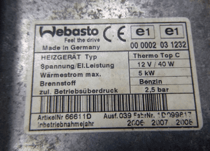 RANGE ROVER VOGUE L322 3.6 D WEBASTO PODGRZEWACZ DOGRZEWACZ 11