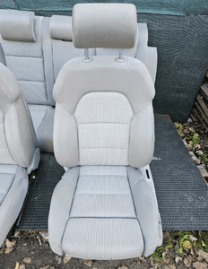 Fotele Elektryczne S-Line Welur Jasne Platin Hell Kanapa Nieskładana Niepodgrzewane Audi A4 B6 B7 Sedan Komplet 4