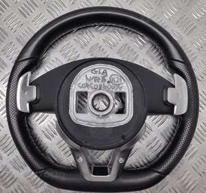 Mercedes gla W176 kierownica multifunkcyjna łopatki skóra A0004603403 10