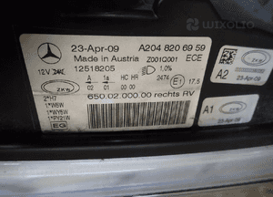 LAMPA PRZÓD PRAWA MERCEDES GLK W204 SOCZEWKA A2048206959 5