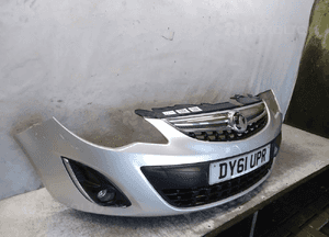 ^ ZDERZAK PRZÓD PRZEDNI OPEL CORSA D LIFT FL Z157 Z176 SREBRNY HALOGENY 5