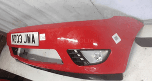 } ZDERZAK PRZÓD PRZEDNI FORD FIESTA MK.6 6 VI K2 CZERWONY HALOGENY 4