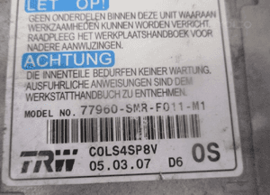 MODUŁ SENSOR AIR BAG CIVIC VIII 77960-SMR-F011-M1 2