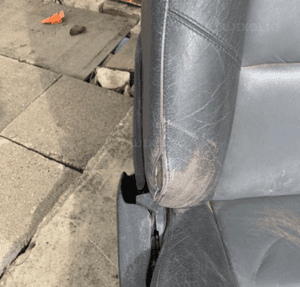 MERCEDES CL 140 fotel przedni czarny skórzany siedzisko oparcie zagłówek 3