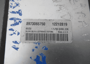 Komputer sterownik silnika opel astra g ii 2 1.7 dti 8973065750 12212819 5