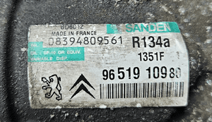 Peugeot 307 407 Citroen C4 C5 1.6 HDI kompresor sprezarka klimatyzacji 9651910980 9684432480 9651911480 4