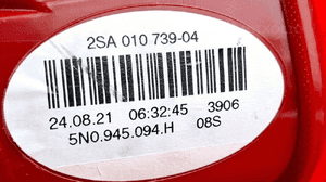 Volkswagen OE 5N0945094H lampa tylna zespolona 5