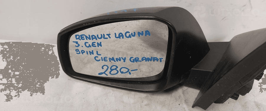 Lusterko elektryczne renault laguna 3.GEN lewe 9PIN ciemny granat 1