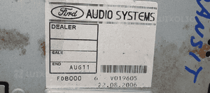 Radio radioodtwarzacz CD fabryczny 1500 RDS KOD Ford Transit MK7 5