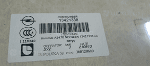 Tapicerka podsufitka sufit 7 osób Opel Zafira C 13421338 5