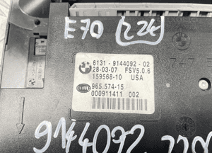 Bmw E70 centrum funkcyjne dachu panel lampka podsufitki 9144092 7