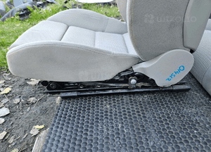 Fotele Elektryczne S-Line Welur Jasne Platin Hell Kanapa Nieskładana Niepodgrzewane Audi A4 B6 B7 Sedan Komplet 22