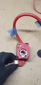 Klema plusowa bezpieczniki pirotechniczny BMW 3 E91 6982227 6988974 4