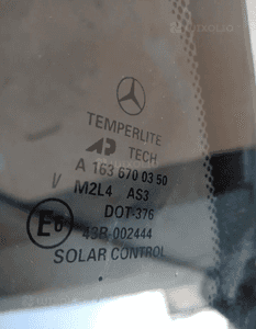 Szyba karoseryjna lewy tył tylna lewa Mercedes ML W163 A1639700350 5