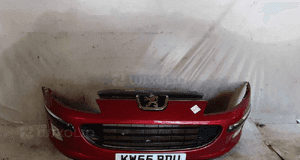 ^ ZDERZAK PRZÓD PRZEDNI PEUGEOT 407 EKQD BORDO BORDOWY HALOGENY 1