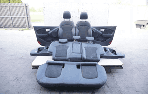 FOTELE SIEDZENIA GRZANE PRZÓD TYŁ PÓŁ SKÓRA HYUNDAI IX35 I 1