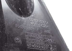 PEUGEOT PARTNER MOCOWANIE UCHWYT HALOGENU PRAWY PRZÓD 9643804577 3